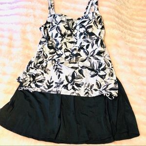 SWIMSUITS FOR ALL TANKINI TOP AND SWIM SKIRT SZ 18